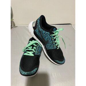 Nike Womens Free 5.0 TR Fit 4 Training Shoes Size 7.5 Black/Green